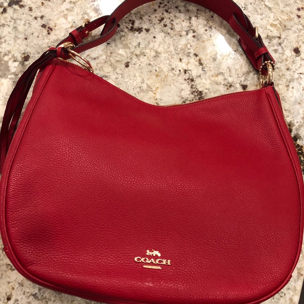 coach red bag